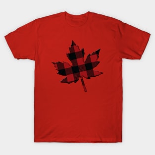 Buffalo Plaid Leaf T-Shirt